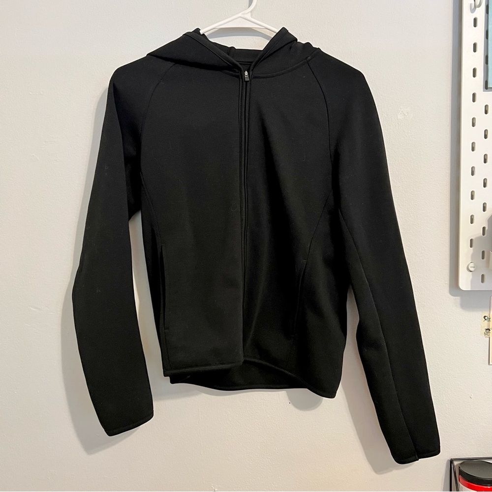 Uniqlo Black Dry Sweat Hoodie Zip-up Jacket - Small